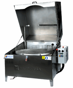 lid open X51 Series L122 Top Load Spray Cabinet Aqueous Parts Washer