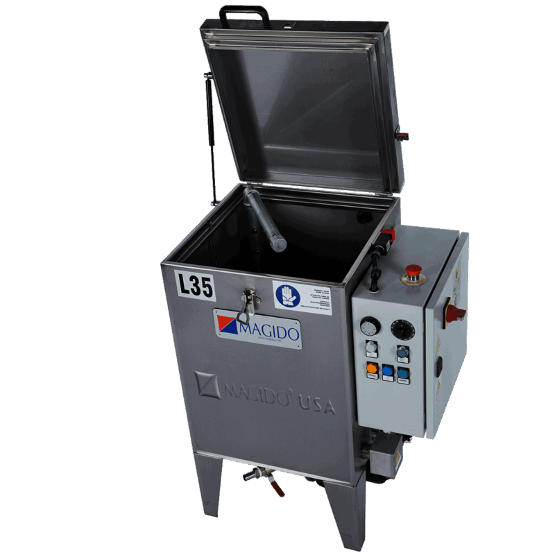 X81 Series L35 Top Load Washer with lid open