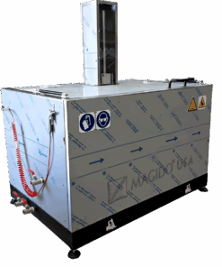 corner view lid closed A900 Agita Series top loading immersion wash tank