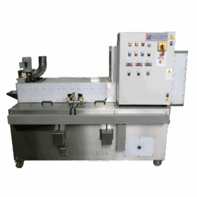 sideview Jolly series J320/2 rotary screw-drum parts washer