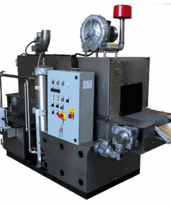 corner view Silver Series S300 In-Line Belt Conveyor Parts Washer